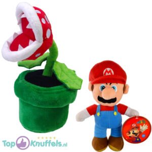 Super Mario Bros Plush Toy Set: Mario + Piranha Plant 30 cm