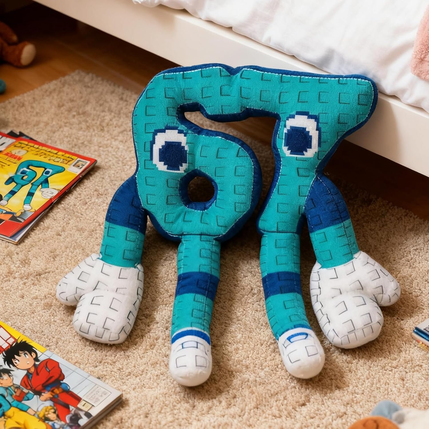 Six-Seven (67) Steal a Brainrot Roblox Plush Toy 25 cm – TikTok Plush Toys – Zes Zeven - Image 2
