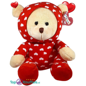Licht Browne Teddy Bear in Heartjes onesie pyjama 32 cm
