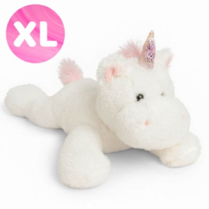 Unicorn White Plush Toy Liggend 65 cm – Unicorn
