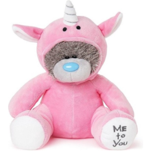 Me to You Plush Toy Bear in Onesie Unicorn Pink 28 cm