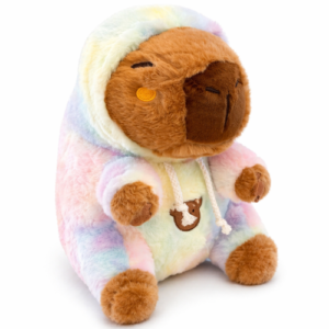 Capibara Whiteh Tie-Dye Hoodie Plush Toy 30 cm