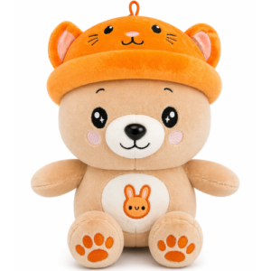 Teddy Bear Squishy Whiteh Catten Hoed Plush Toy 26 cm