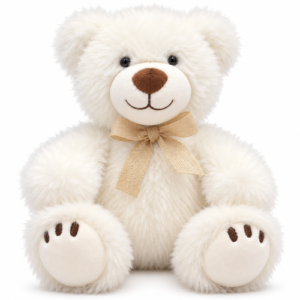 Teddy Bear Whiteh Bow (White) Plush Toy 32 cm