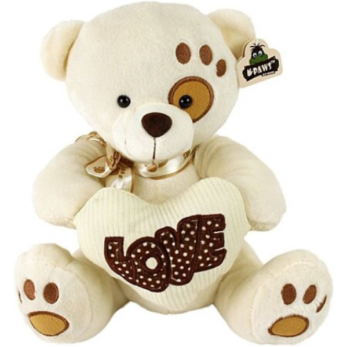 Teddy Bear Mimi White Whiteh Heart Plush Toy 25 cm