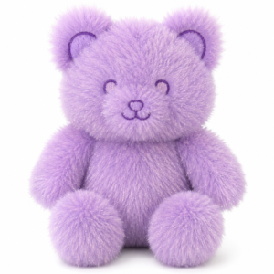 Teddy Bear Glitter Purple Plush Toy 22 cm