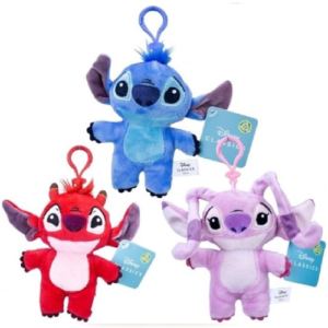 Stitch, Leroy, Angel Bagclip (Sleutelhanger) – Disney Lilo en Stitch Plush Toy 15 cm