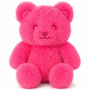 Teddy Bear Glitter Pink Plush Toy 22 cm