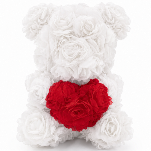 PinknBear Teddy Bear White Plush Toy 30 cm