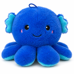 Octopus Axolotl Blue Kawaii Plush Toy 22 cm