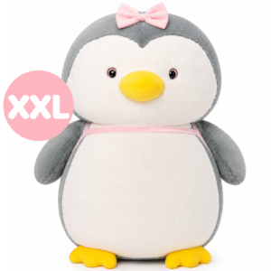 Penguin Whiteh Bowje en Rugtas Plush Toy XXL 110 cm