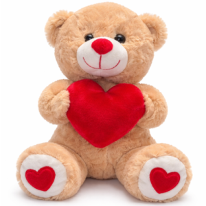 Teddy Bear Whiteh Red Heart Plush Toy 28 cm