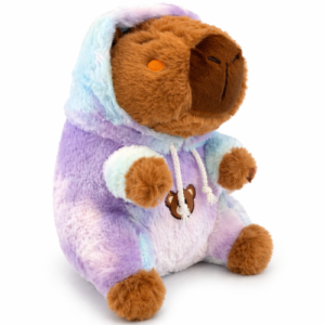Capibara Whiteh Tie-Dye Hoodie Plush Toy 30 cm