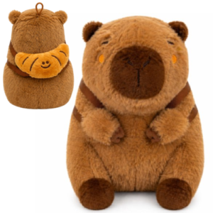 Capibara Whiteh Croissant Backpack Plush Toy 23 cm