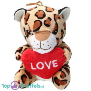 Panter Plush Toy Whiteh Heart Love 15 cm