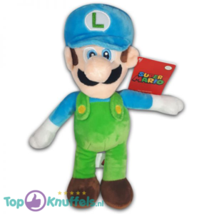 Pluche Mario Bros Plush Luigi Blue 30 cm