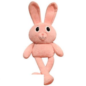 Rabbit Whiteh uitrekbare oren en benen Plush Toy (Pink) 75 cm