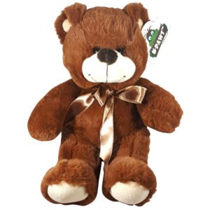 Teddy Bear Whiteh Bow Brown 30cm