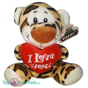 Panter Whiteh I Love You Heart Plush 15 cm