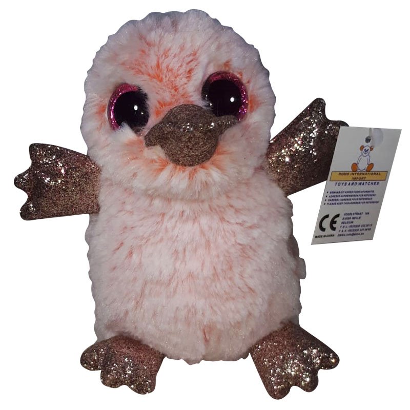 Plush Toy Eend Whiteh Glitterogen 16cm