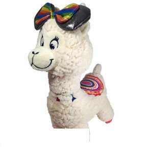 Minnie Regenboog Lama Whiteh Bow Plush Toy 30 cm