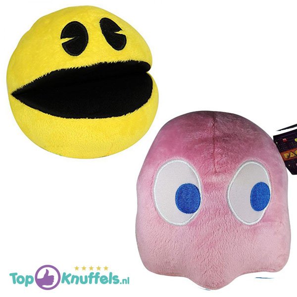 Pac-Man Mini + Spook Pink Mini Plush Toy 15 cm