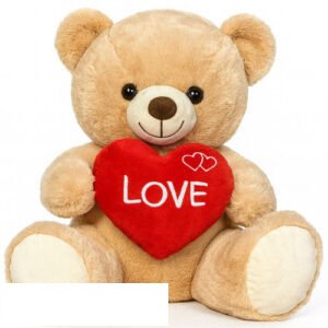 Teddy Bear (Brown) Bobby Whiteh Heart Plush Toy 30 cm