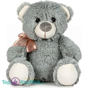 Teddy Bear Fuzzy Grijs Whiteh Bowje Plush Toy 20 cm