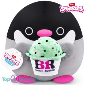 Snackles Plush – Pinguïn Penelope Whiteh Baskin Robbin IJs 25 cm