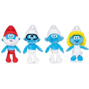 De Smurfen Plush Toy Set 20 cm (Grote Smurf – Brilsmurf – Potige Smurf – Smurfin)