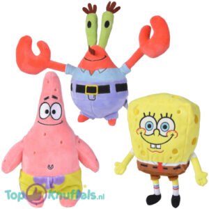 Spongebob Squarepants + Patrick Ster + Meneer Krabs Plush Toy Set 21 cm