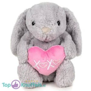 Rabbit Grijs Whiteh Heart XOXO Plush Toy 30 cm