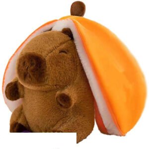 Capibara in Sinaasappel Plush Toy 25 cm – Capybara Whiteh Fruit