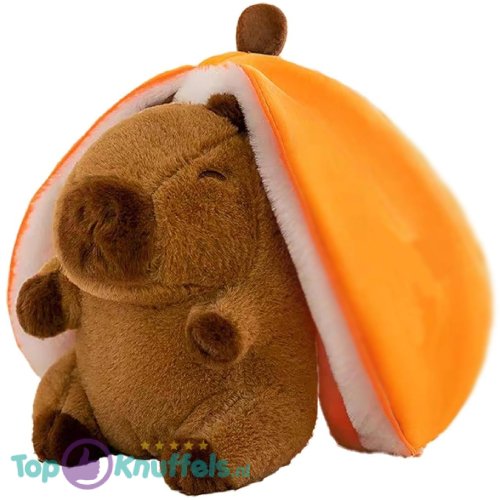 Capibara in Sinaasappel Plush Toy 25 cm – Capybara Whiteh Fruit
