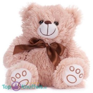 Teddy Bear Billie Whiteh Bow (Beige) Plush Toy 24 cm
