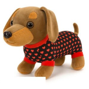Teckel in Heartjes Pyjama Plush Toy Dog 25 cm